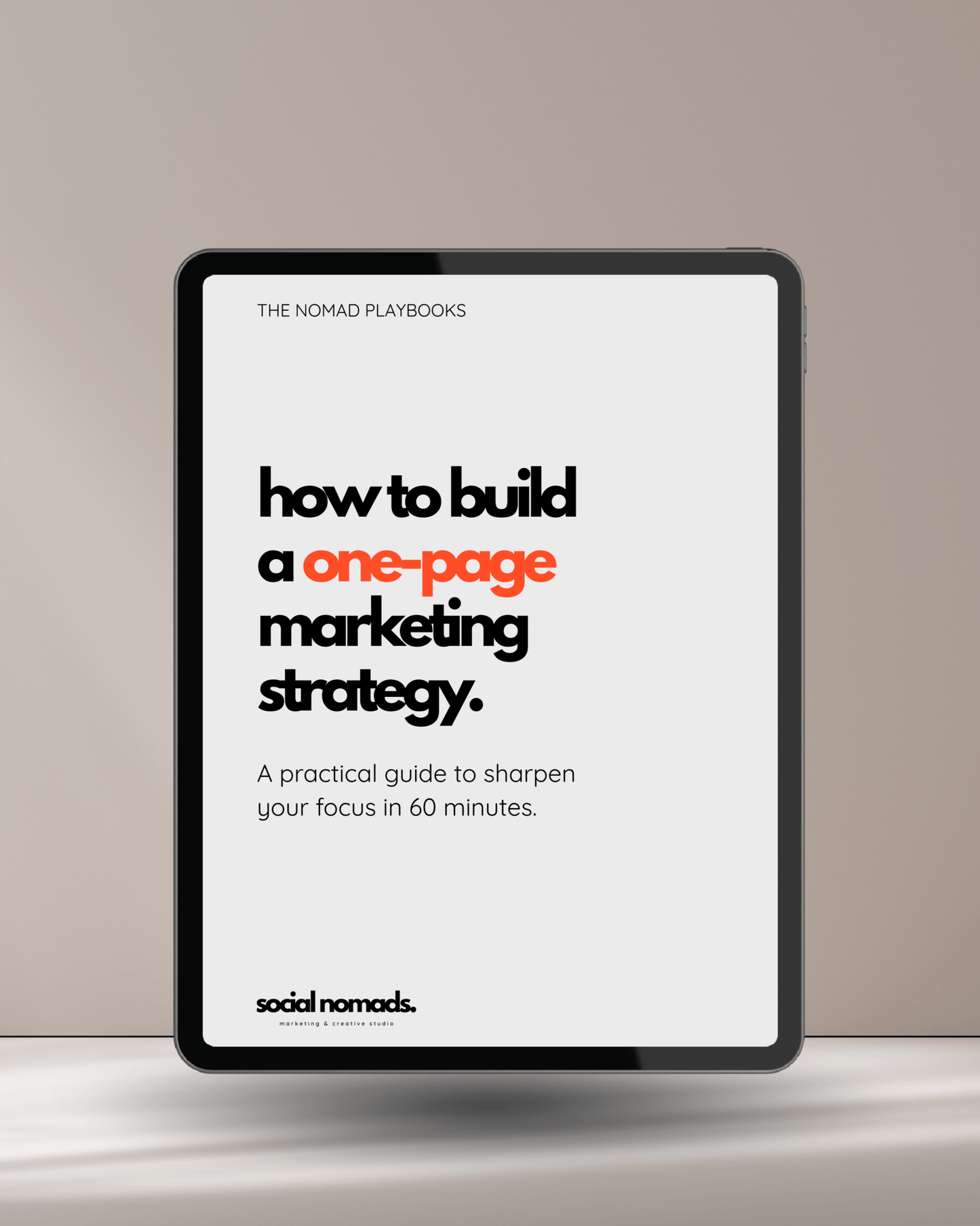How to Build a One - Page Marketing Strategy - Social Nomads Marketing & Creative Studio